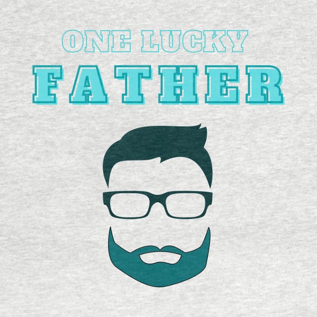 Funny One Lucky Father design for lucky dads by Digital Mag Store